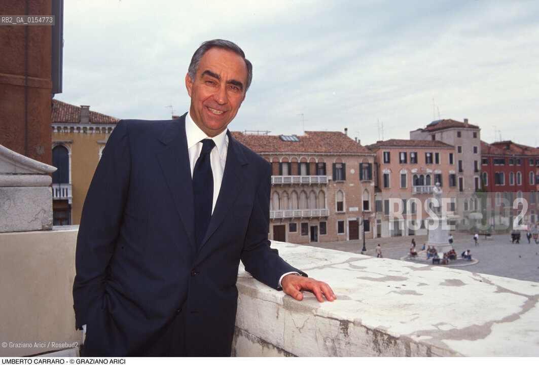 Venezia,1997.Ritratto di Umberto Carraro,Presidente del Consorzio Venezia Nuova. .Venice,1997. Portrait of the President of Consorzio Venezia Nuova Umberto Carraro ©Graziano Arici/Rosebud2