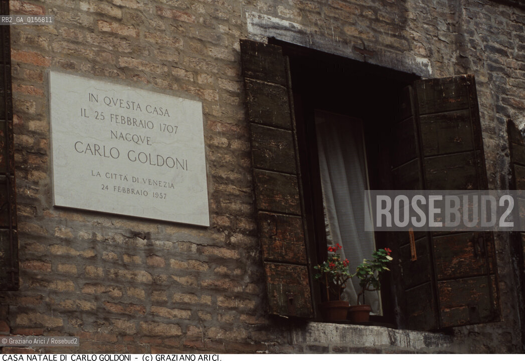 Venezia,1993.Casa Natale e Museo di Carlo Goldoni,commediografo veneziano.Letteratura commedia teatro commediografo casa museo -Venice,1993. House and Museum of Carlo Goldoni, playwright ©Graziano Arici/Rosebud2