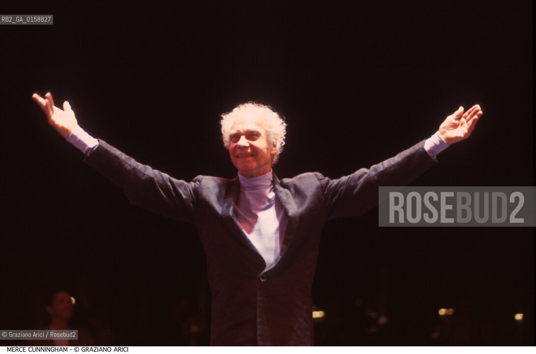 Caption: Nome: .CUNNINGHAM MERCE.Descrizione: .DANZA MODERNA COREOGRAFO NEL TEATRO LA FENICE.Credit: ©Graziano Arici/Rosebud2 Costo: .A.Nazione: .USA.Cittˆ: ..Data: .1995