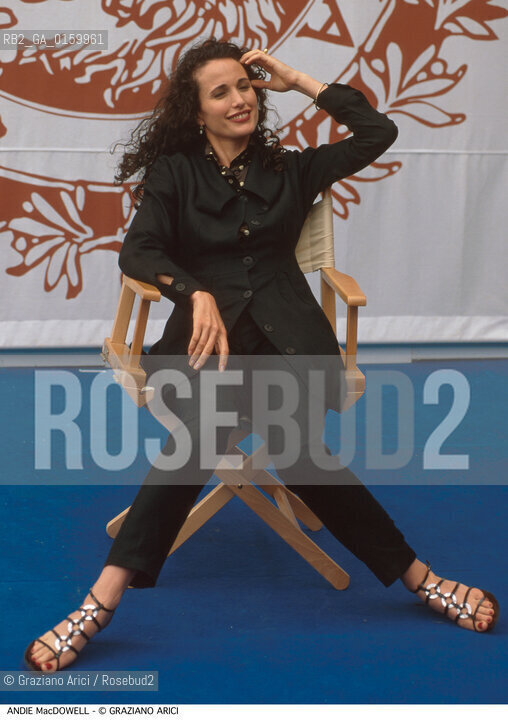Caption: Nome: .MacDOWELL ANDIE.Descrizione: .CINEMA ATTRICE MODA FOTOMODELLA.Credit: ©Graziano Arici/Rosebud2 / Costo: .A.Nazione: .USA.Cittˆ: ..Data: .1996