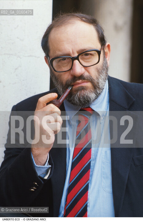 Caption: Nome: .ECO UMBERTO.Descrizione: .LETTERATURA SCRITTORE SAGGISTA SEMIOLOGO.Credit: ©Graziano Arici/Rosebud2 / Costo: .A.Nazione: .ITALIA.Cittˆ: ..Data: .1988