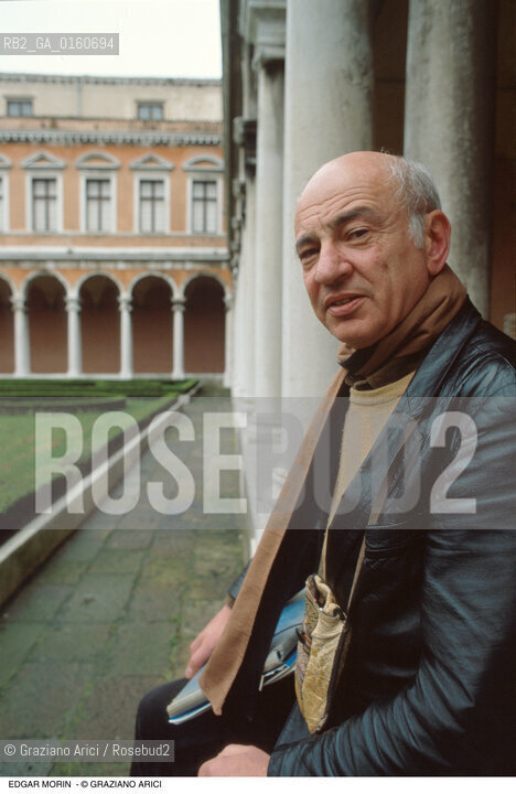 Caption: Nome: .MORIN EDGAR.Descrizione: .SOCIOLOGIA SOCIOLOGO SAGGISTA/ALLA FONDAZIONE CINI A VENEZIA.Credit: ©Graziano Arici/Rosebud2 / Costo: .A.Nazione: .FRANCIA.Cittˆ: ..Data: .1994