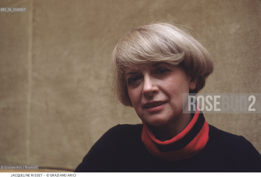 Nome: .RISSET JACQUELINE.Descrizione: .LETTERATURA CRITICO SCRITTRICE TRADUTTRICE .Credit: ©Graziano Arici/Rosebud2 / Costo: .A.Nazione: .FRANCIA.Cittˆ: .VENEZIA.Data: .1986.