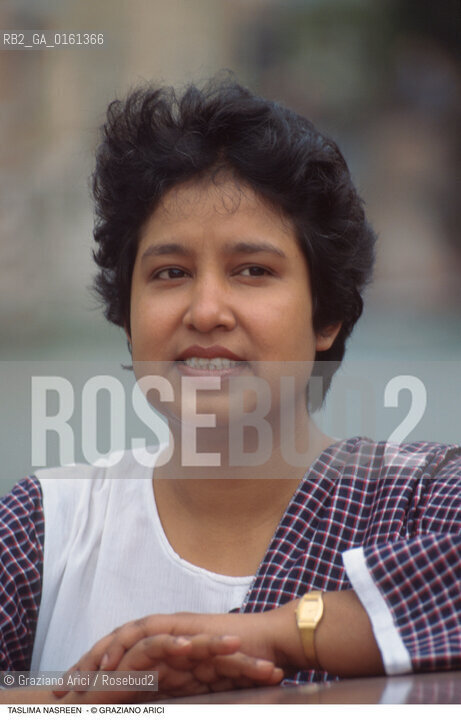 Caption: Nome: .NASREEN TASLIMA.Descrizione: .LETTERATURA SCRITTRICE .Credit: ©Graziano Arici/Rosebud2 / Costo: .A.Nazione: .BANGLADESH.Cittˆ: ..Data: .1995