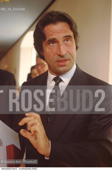 Caption: Nome: .MUTI RICCARDO.Descrizione: .MUSICA CLASSICA DIRETTORE DORCHESTRA.Credit: ©Graziano Arici/Rosebud2 / Costo: .A.Nazione: .ITALIA.Cittˆ: .SALISBURGO.Data: .1992