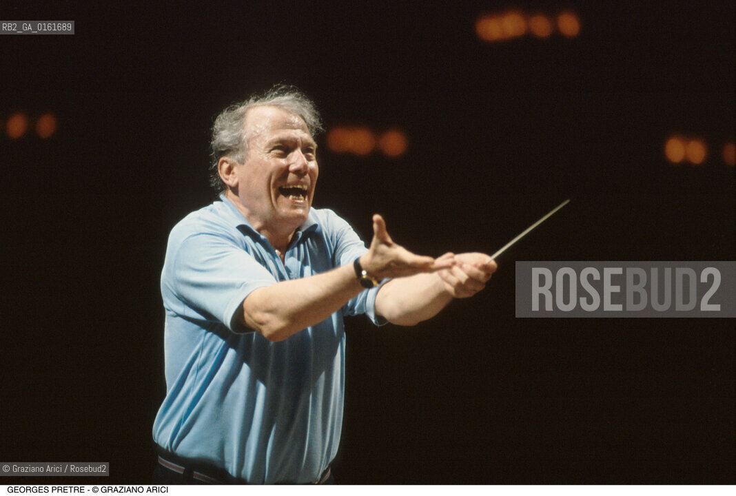 Caption: Nome: .PRETRE GEORGES.Descrizione: .MUSICA CLASSICA DIRETTIRE DORCHESTRA/DIRIGE.Credit: ©Graziano Arici/Rosebud2 / Costo: .A.Nazione: .FRANCIA.Cittˆ: ..Data: .1992