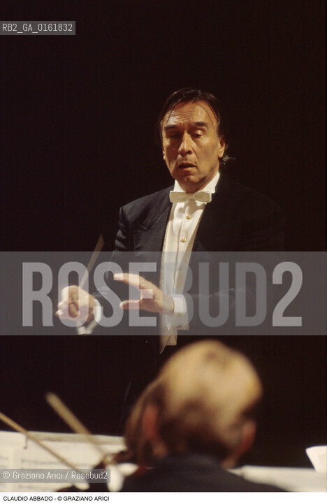 Caption: Nome: .ABBADO CLAUDIO.Descrizione: .MUSICA CLASSICA DIRETTORE DORCHESTRA.CLASSIC MUSIC CONDUCTOR  .Credit: ©Graziano Arici/Rosebud2 / Costo: .A.Nazione: .ITALIA.ITALY.Cittˆ: ..Data: .1992