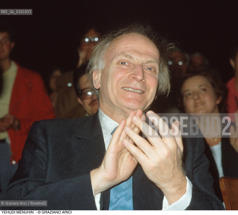 Caption: Nome: .MENUHIN YEHUDI.Descrizione: .MUSICA CLASSICA VIOLINISTA DIRETTORE DORCHESTRA.Credit: ©Graziano Arici/Rosebud2 / Costo: .A.Nazione: .USA.Cittˆ: ..Data: .1993