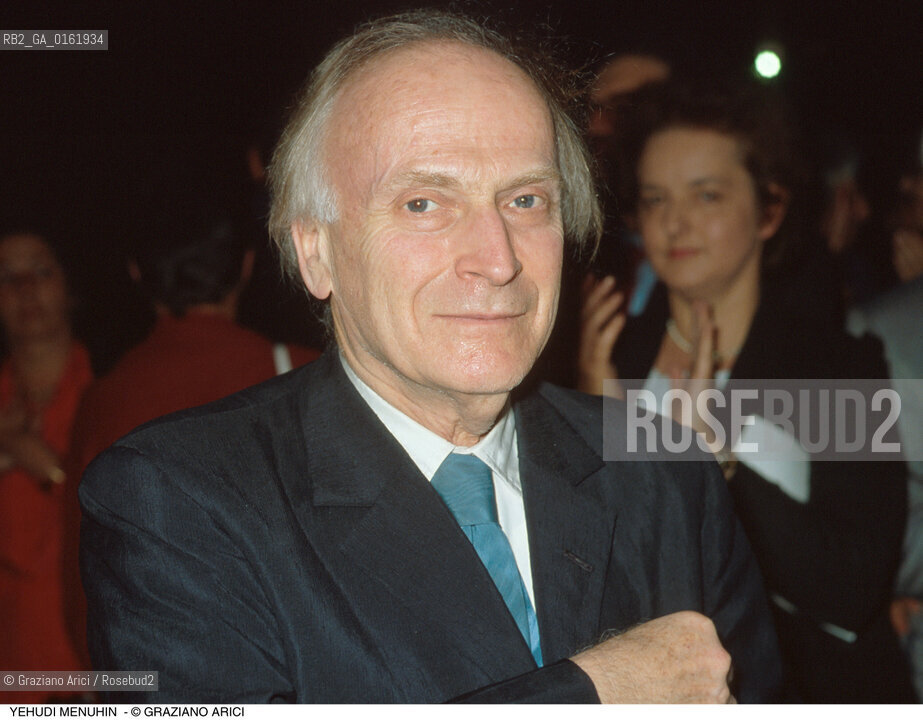Caption: Nome: .MENUHIN YEHUDI.Descrizione: .MUSICA CLASSICA VIOLINISTA DIRETTORE DORCHESTRA.Credit: ©Graziano Arici/Rosebud2 / Costo: .A.Nazione: .USA.Cittˆ: ..Data: .1993