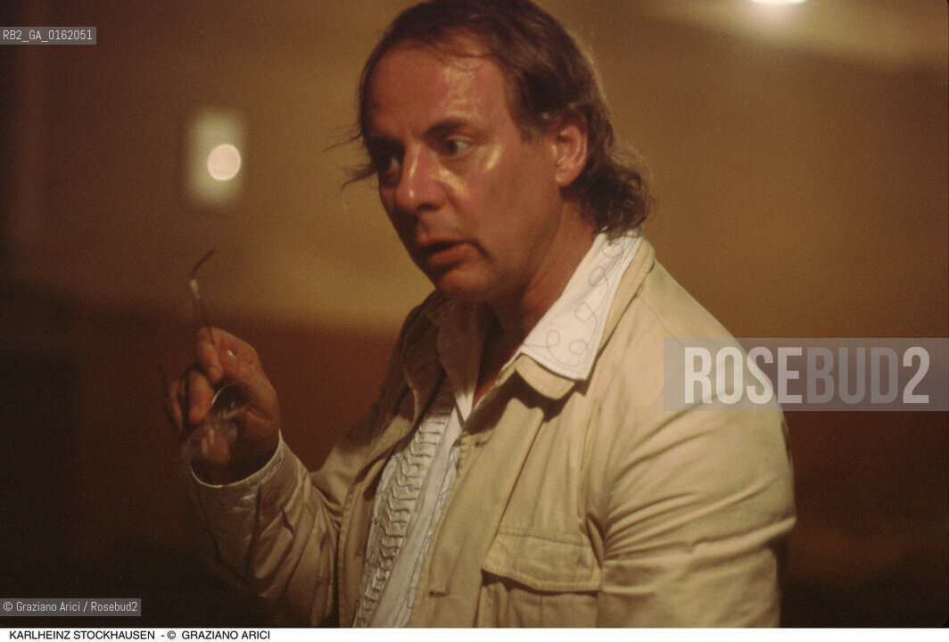 Caption: Nome: .STOCKHAUSEN KARLHEINZ.Descrizione: .MUSICA CLASSICA ELETTRONICA COMPOSITORE CONTEMPORANEO.Credit: ©Graziano Arici/Rosebud2 / Costo: .A.Nazione: .GERMANIA.Cittˆ: ..Data: .1989