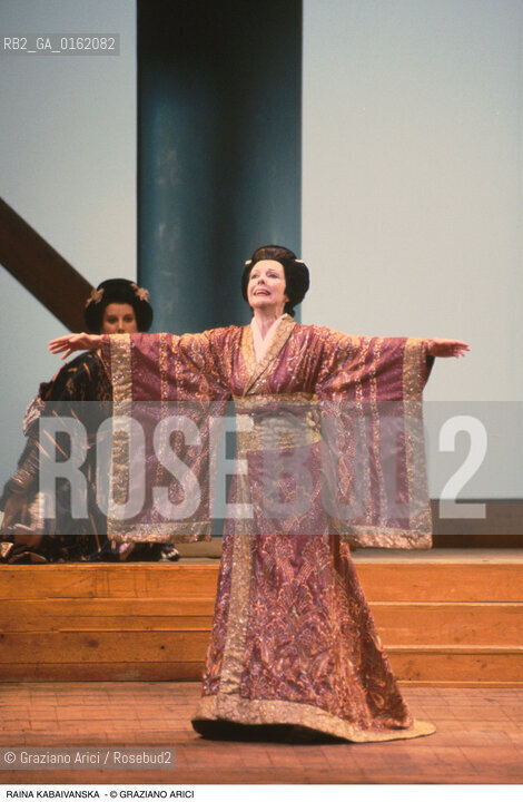 Caption: Nome: .KABAIVANSKA RAINA.Descrizione: .MUSICA CLASSICA CANTANTE LIRICA SOPRANO/DURANTE LOPERA LIRICA MADAME BUTTERFLY.Credit: ©Graziano Arici/Rosebud2 / Costo: .A.Nazione: .BULGARIA/ITALIA.Cittˆ: ..Data: .1988