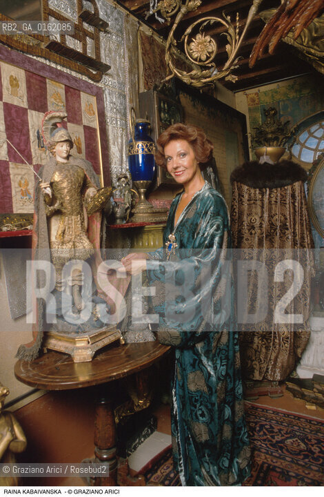 Caption: Nome: .KABAIVANSKA RAINA.Descrizione: .MUSICA CLASSICA CANTANTE LIRICA SOPRANO/ALLINTERNO DI PALAZZO FORTUNY.Credit: ©Graziano Arici/Rosebud2 / Costo: .A.Nazione: .BULGARIA/ITALIA.Cittˆ: ..Data: .1988