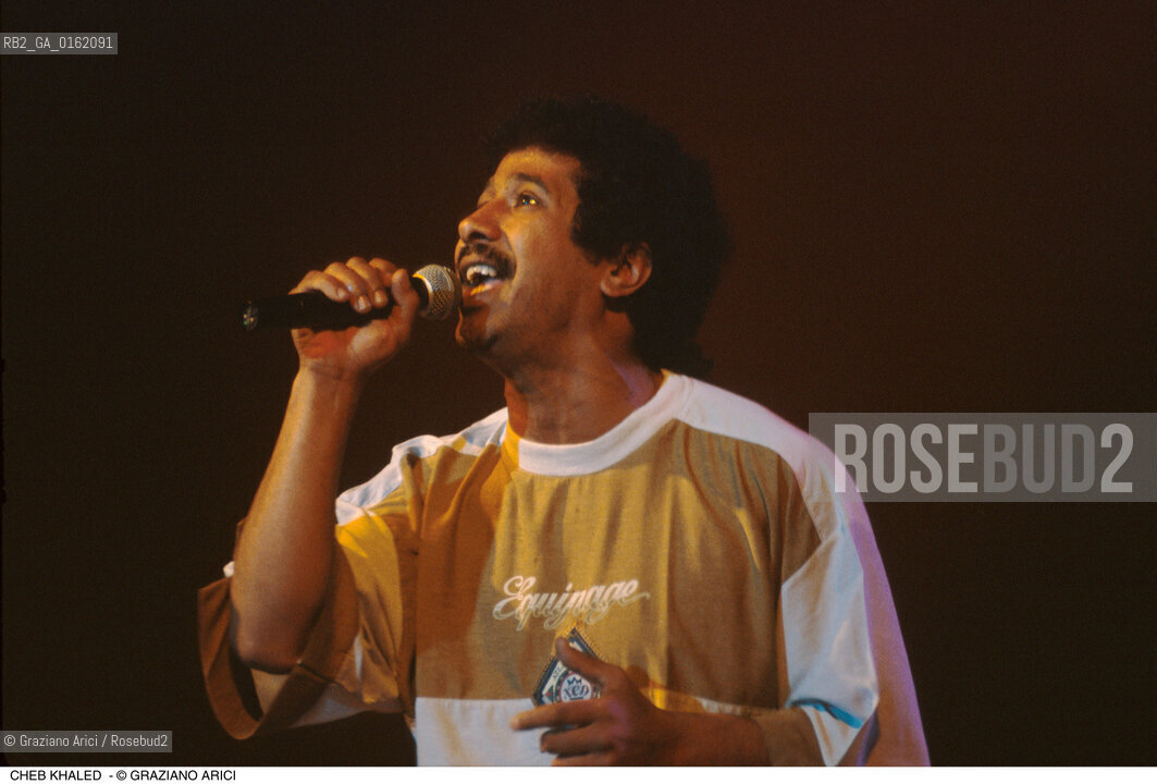 Caption: Nome: .KHALED CHEB.Descrizione: .MUSICA POP CANTANTE.Credit: ©Graziano Arici/Rosebud2 / Costo: .A.Nazione: .ALGERIA.Cittˆ: ..Data: .1996