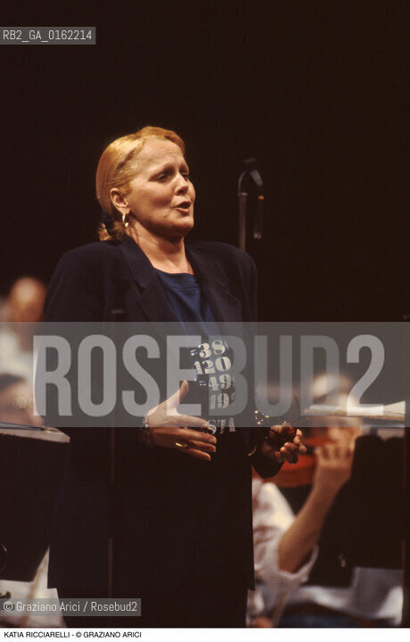 Caption: Nome: .RICCIARELLI KATIA.Descrizione: .MUSICA CLASSICA CANTANTE LIRICA.Credit: ©Graziano Arici/Rosebud2 / Costo: .A.Nazione: .ITALIA.Cittˆ: ..Data: .1997
