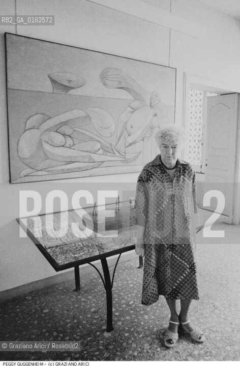 Nome:.GUGGENHEIM PEGGY.Descrizione: .ARTE COLLEZIONISTA / NELLA SUA CASA.Credit: ©Graziano Arici/Rosebud2 / Costo: .A.Nazione: .USA.Cittˆ: .VENEZIA.Data: .1979.