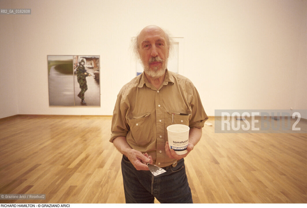 Caption: Nome: .HAMILTON RICHARD.Descrizione: .ARTE PITTORE BIENNALE.Credit: ©Graziano Arici/Rosebud2 / Costo: .A.Nazione: .INGHILTERRA.Cittˆ: ..Data: .1993