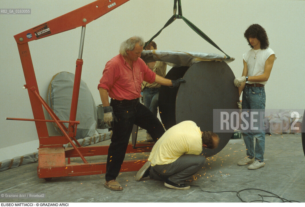 Caption: Nome: .MATTIACCI ELISEO.Descrizione: .ARTE SCULTORE.Credit: ©Graziano Arici/Rosebud2 / Costo: .A.Nazione: .ITALIA.Cittˆ: ..Data: .1988
