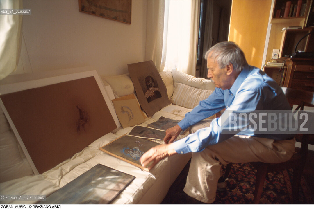 Caption: Nome: .MUSIC ZORAN.Descrizione: .ARTE PITTORE STUDIO.Credit: ©Graziano Arici/Rosebud2 / Costo: .A.Nazione: .ITALIA.Cittˆ: ..Data: .1995