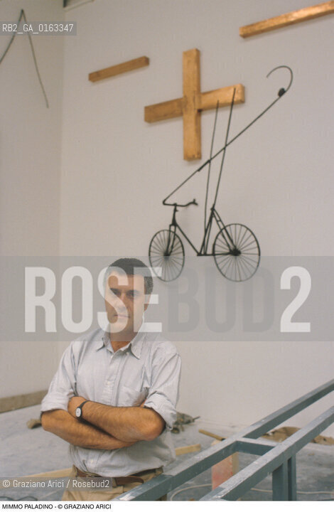 Caption: Nome: .PALADINO MIMMO.Descrizione: .ARTE / BICICLETTA BIENNALE CROCE.Credit: ©Graziano Arici/Rosebud2 / Costo: .A.Nazione: .ITALIA.Cittˆ: ..Data: .1988