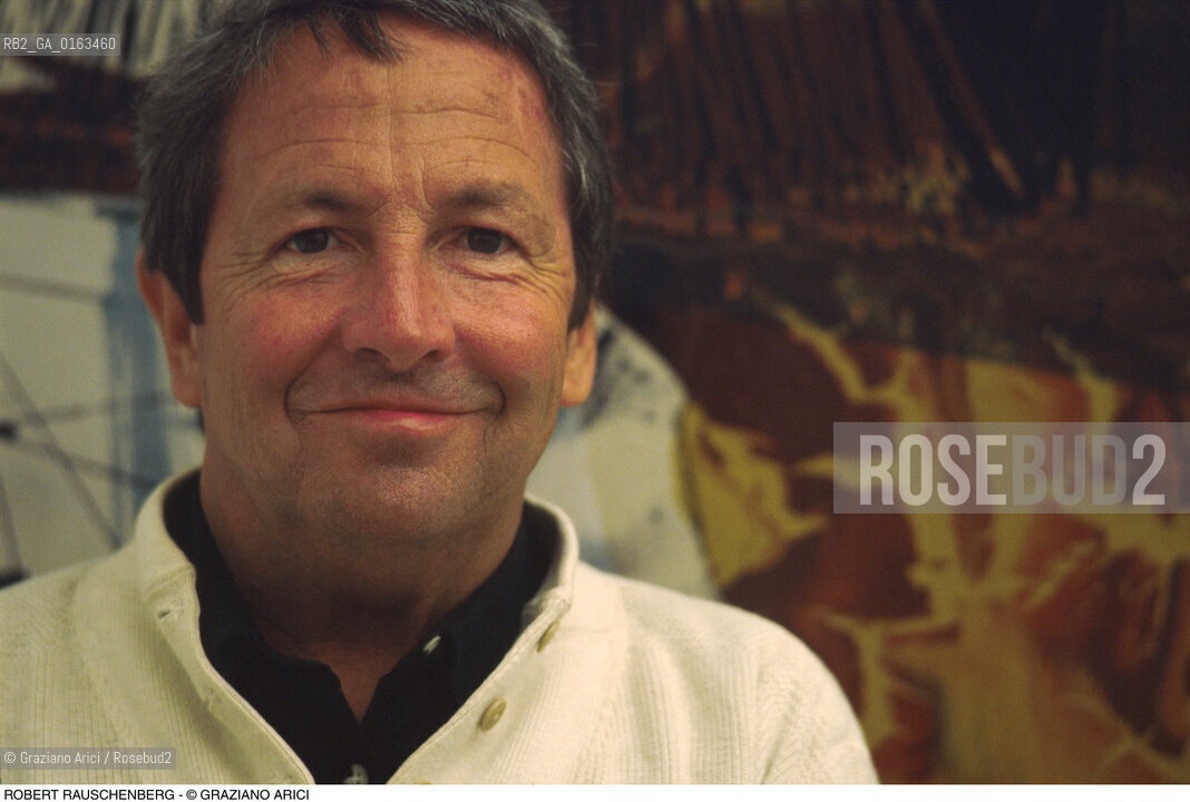Caption: Nome: .RAUSCHENBERG ROBERT.Descrizione: .ARTE PITTORE BIENNALE POP ART.Credit: ©Graziano Arici/Rosebud2 / Costo: .A.Nazione: .USA.Cittˆ: ..Data: .1982