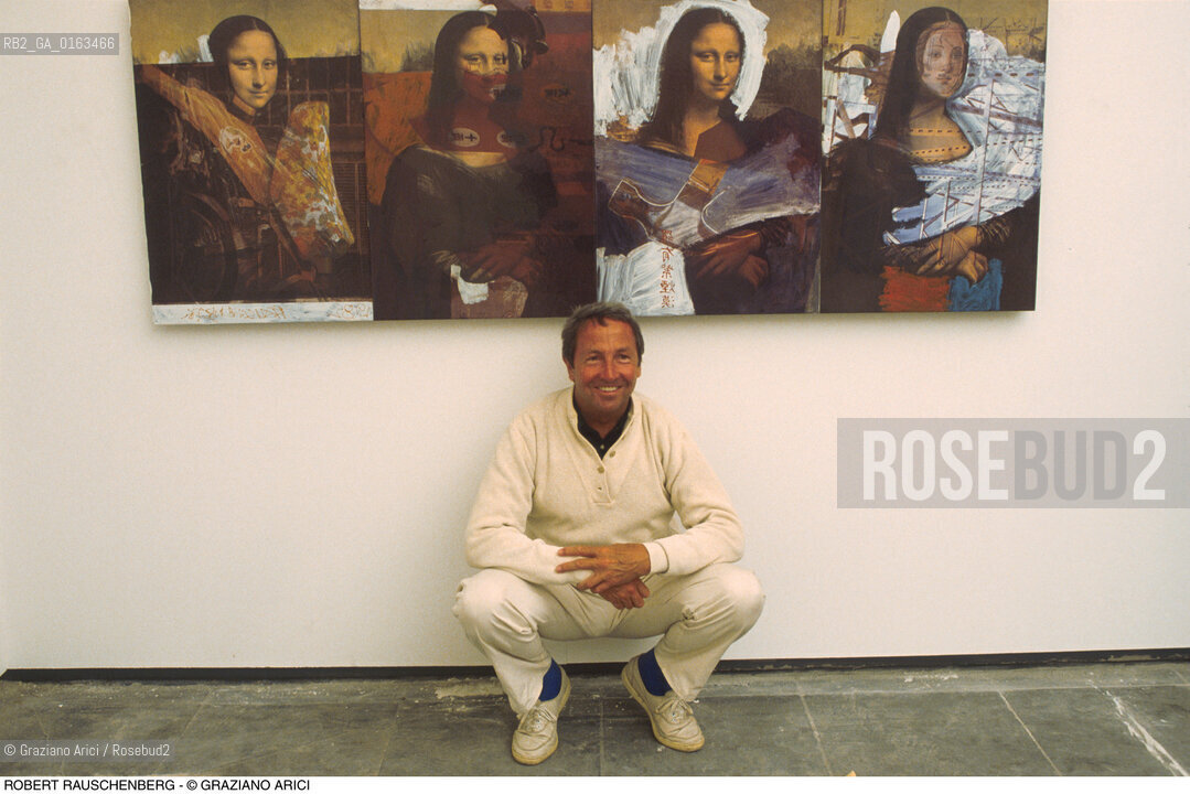Caption: Nome: .RAUSCHENBERG ROBERT.Descrizione: .ARTE PITTORE BIENNALE POP ART.Credit: ©Graziano Arici/Rosebud2 / Costo: .A.Nazione: .USA.Cittˆ: ..Data: .1982