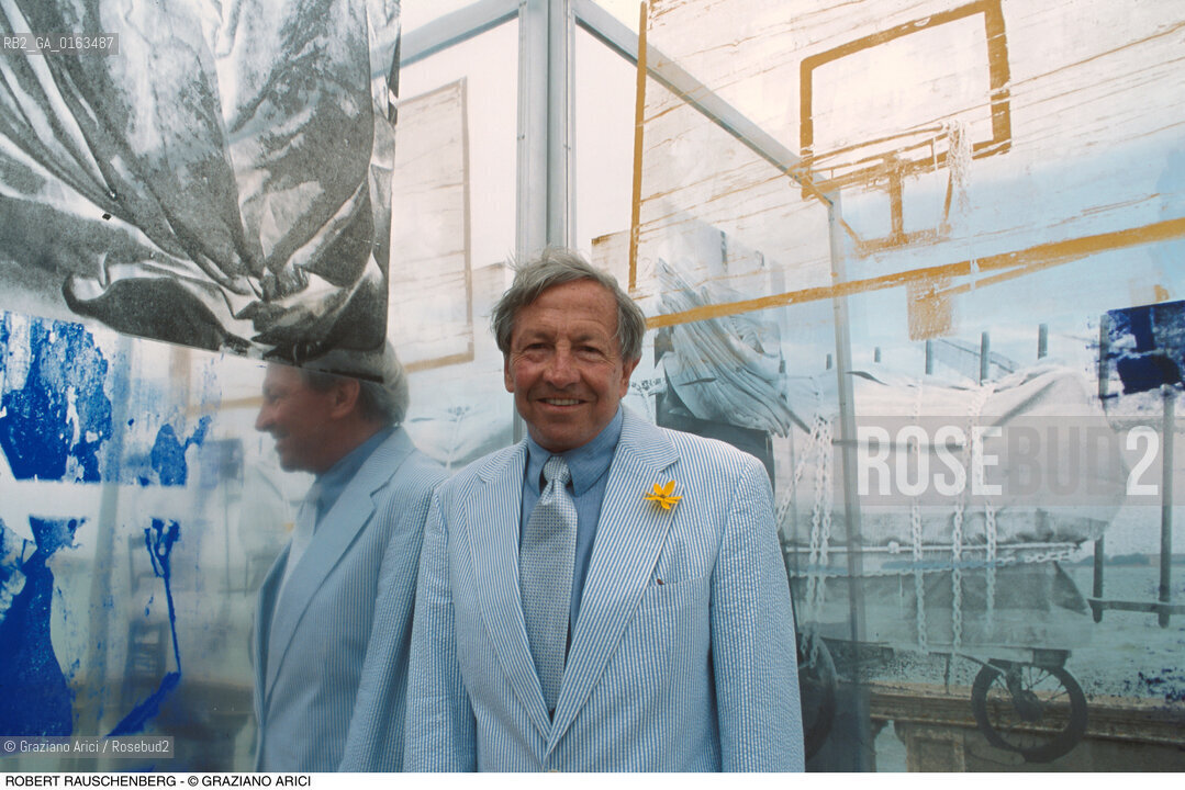 Caption: Nome: .RAUSCHENBERG ROBERT.Descrizione: .ARTE PITTORE POP ART.Credit: ©Graziano Arici/Rosebud2 / Costo: .A.Nazione: .USA.Cittˆ: ..Data: .1996