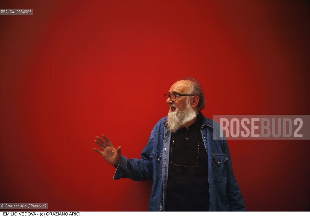 Nome: .VEDOVA EMILIO.Descrizione: .ARTE PITTORE / ALLA BIENNALE .Credit: ©Graziano Arici/Rosebud2 / Costo: .A.Nazione: .ITALIA.Cittˆ: .VENEZIA.Data: .1997.
