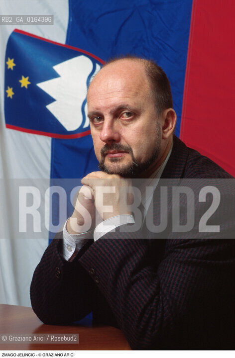 Caption: Nome: .JELINCIC ZMAGO.Descrizione: .PRESIDENTE DEL SNS PARTITO NAZIONALE SLOVENO ESTREMA DESTRA.Credit: ©Graziano Arici/Rosebud2 / Costo: .A.Nazione: .ITALIA.ITALY.Cittˆ: ..Data: .1997