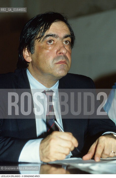 Caption: Nome: .ORLANDO LEOLUCA.Descrizione: .POLITICA POLITICO EX SINDACO DI PALERMO.Credit: ©Graziano Arici/Rosebud2 / Costo: .A.Nazione: .ITALIA.Cittˆ: ..Data: .1995
