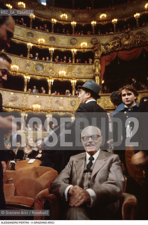 Caption: Nome: .PERTINI ALESSANDRO.Descrizione: .POLITICO SOCIALISTA PRESIDENTE DELLA CAMERA DEI DEPUTATI (1968-76) PRESIDENTE DELLA REPUBBLICA (1978-85) / NEL GRAN TEATRO LA FENICE DI VENEZIA.POLITICAL SOCIALIST PRESIDENT OF CHAMBER OF DEPUTIES  (1968-76) PRESIDENT OF ITALIAN REPUBLIC (1978-85) / IN THE GRAN TEATRO LA FENICE OF VENICE.Credit: ©Graziano Arici/Rosebud2 / Costo: .A.Nazione: .ITALIA.ITALY.Cittˆ: ..Data: .1986