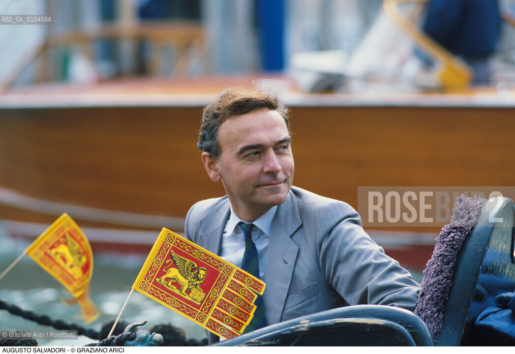 Caption: Nome: .SALVADORI AUGUSTO.Descrizione: .POLITICA POLITICO ASSESSORE AL TURISMO DEL COMUNE DI VENEZIA.Credit: ©Graziano Arici/Rosebud2 / Costo: .A.Nazione: .ITALIA.Cittˆ: ..Data: .1990