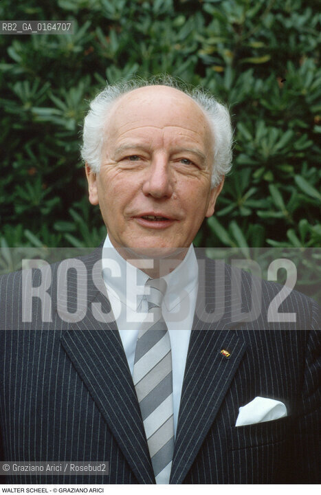 Caption: Nome: .SCHELL WALTER.Descrizione: .EX PRESIDENTE DELLA REPUBBLICA TEDESCA.Credit: ©Graziano Arici/Rosebud2 / Costo: .A.Nazione: .ITALIA.Cittˆ: ..Data: .1985