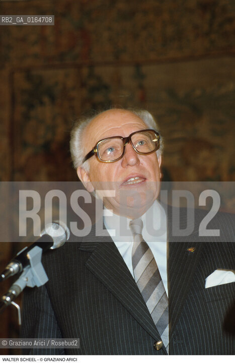 Caption: Nome: .SCHELL WALTER.Descrizione: .EX PRESIDENTE DELLA REPUBBLICA TEDESCA.Credit: ©Graziano Arici/Rosebud2 / Costo: .A.Nazione: .ITALIA.Cittˆ: ..Data: .1985