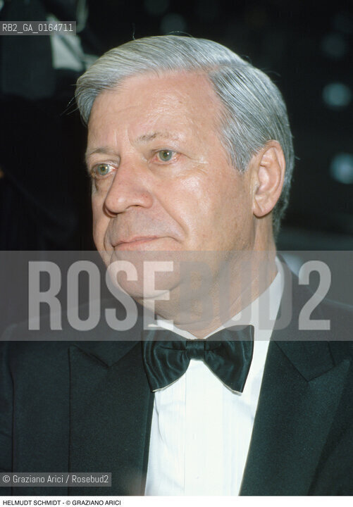 Caption: Nome: .SCHMIDT HELMUDT.Descrizione: .CANCELLIERE DELLA REPUBBLICA FEDERALE TEDESCA.Credit: ©Graziano Arici/Rosebud2 / Costo: .A.Nazione: .ITALIA.Cittˆ: ..Data: .1985