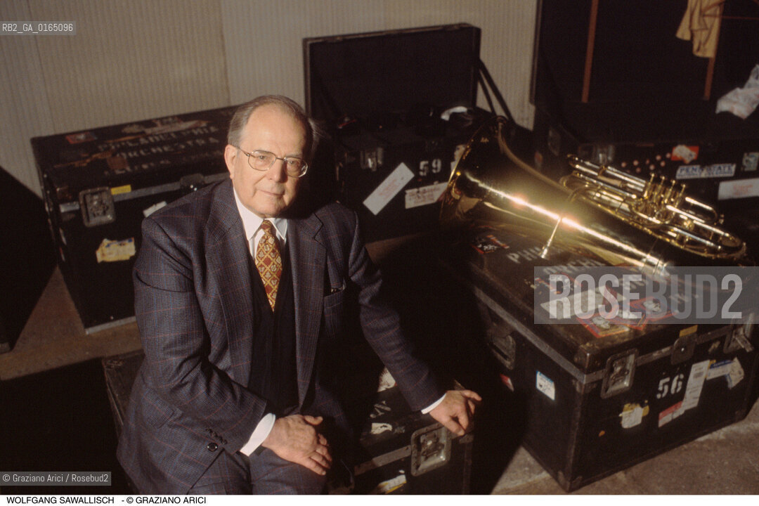 Caption: Nome:.SAWALLISCH WOLFGANG.Descrizione:.MUSICA CLASSICA DIRETTORE DORCHESTRA.CLASSICAL MUSIC CONDUCTOR.Credit:.Graziano Arici/Rosebud2/.Costo:.A.Nazione:.GERMANIA.GERMANY.Cittˆ:..Data:.1997