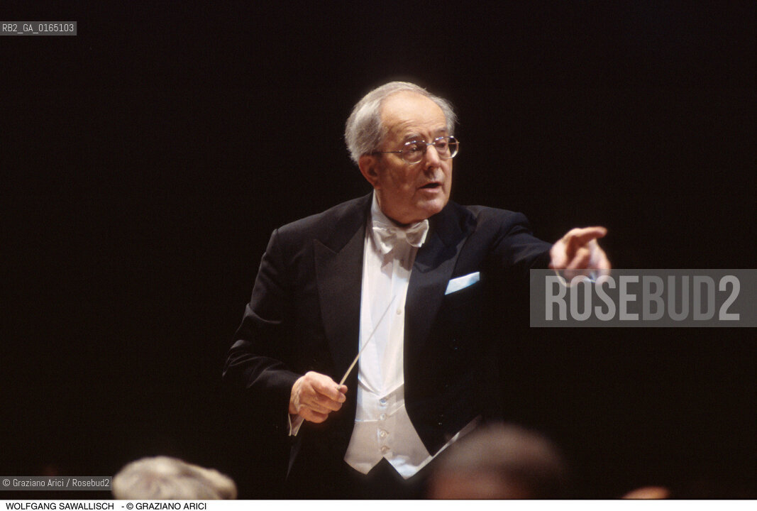 Caption: Nome:.SAWALLISCH WOLFGANG.Descrizione:.MUSICA CLASSICA DIRETTORE DORCHESTRA.CLASSICAL MUSIC CONDUCTOR.Credit:.Graziano Arici/Rosebud2/.Costo:.A.Nazione:.GERMANIA.GERMANY.Cittˆ:..Data:.1997