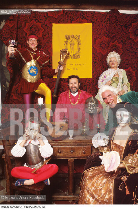 Caption: Nome: .ZANCOPE PAOLO.Descrizione: .ANTIQUARIO GRAN PRIORE DELLA COMPAGNIA DE CALZA I ANTICHI.Credit: ©Graziano Arici/Rosebud2 / Costo: .A.Nazione: .ITALIA.ITALY.Cittˆ: ..Data: .1988