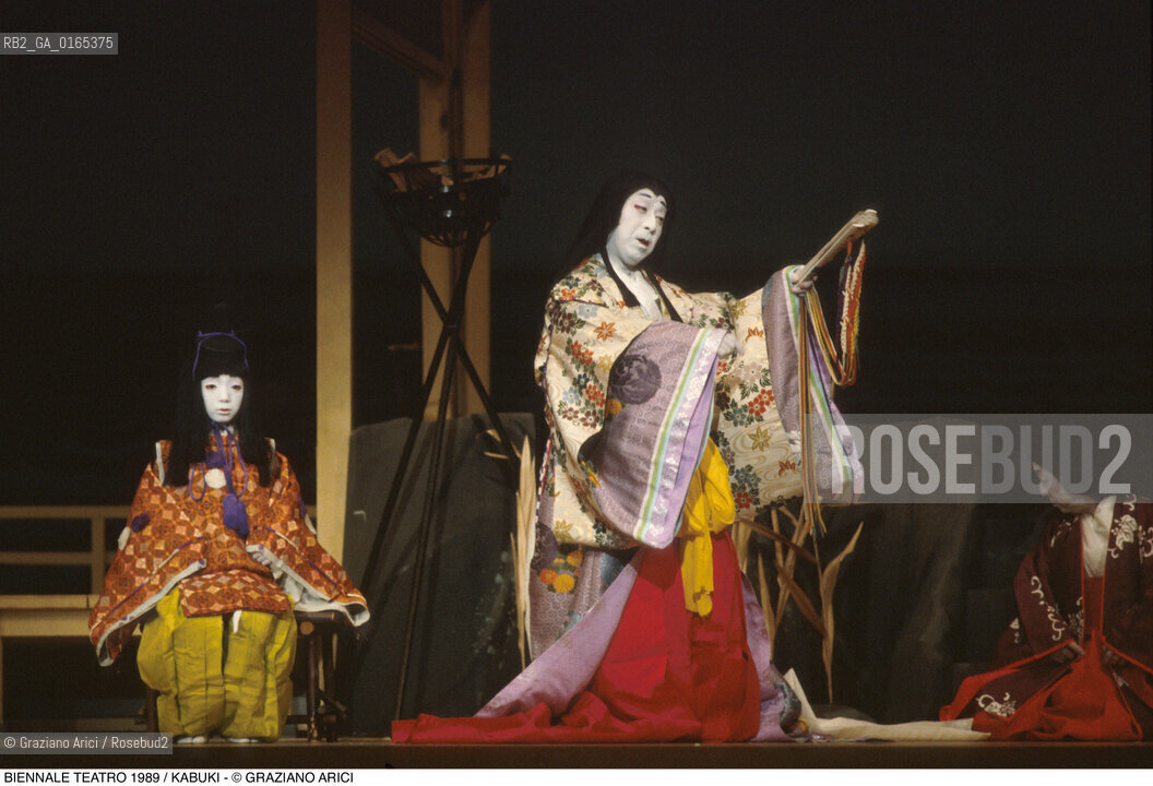 Nome: .BIENNALE TEATRO 1989.Descrizione: .KABUKI / INTERPRETE PRINCIPALE ENNOSUKE III.Credit: ©Graziano Arici/Rosebud2 .Nazione: .GIAPPONE.Cittˆ: ..Data: .1989