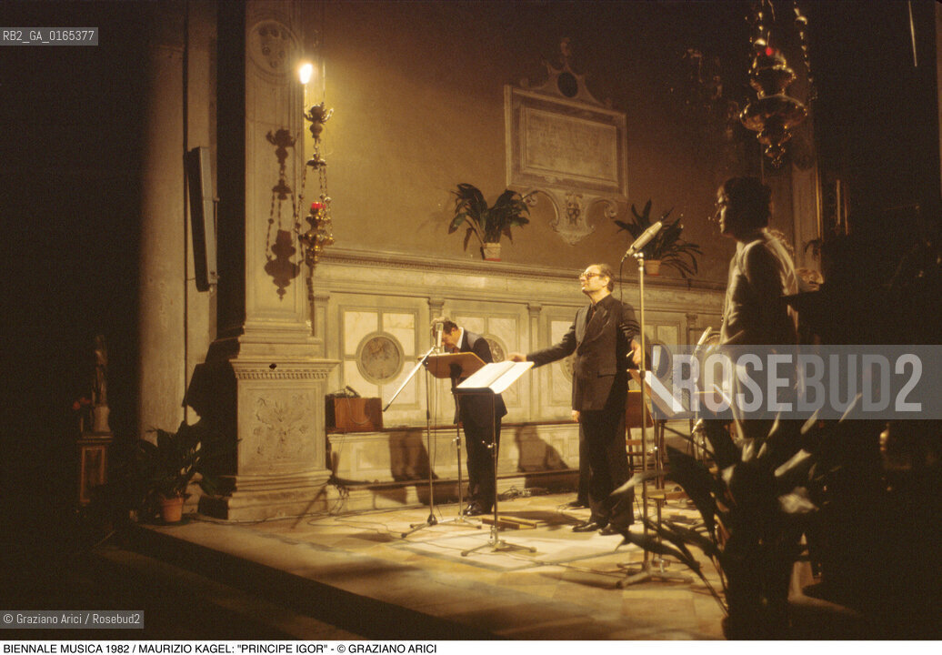 Nome: .BIENNALE MUSICA 1982.Descrizione: .PRINCIPE IGOR DA STRAWINSKY / DI MAURICIO KAGEL.Credit: ©Graziano Arici/Rosebud2 .Nazione: .ITALIA.Cittˆ: ..Data: .1982