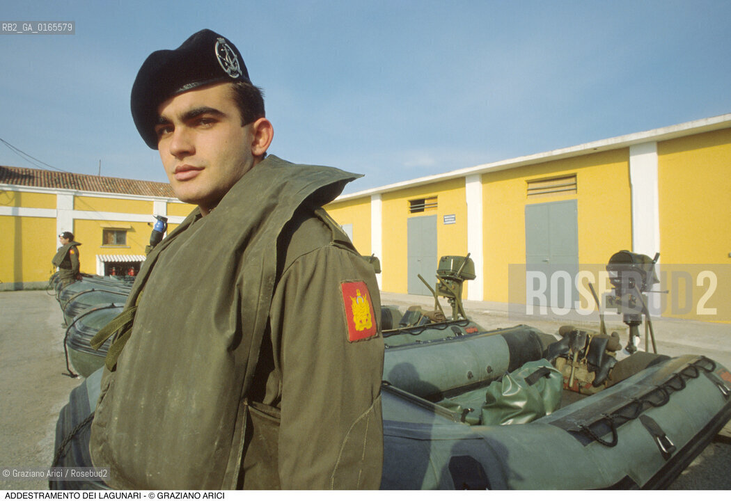 Nome: .LAGUNARI .Descrizione: .ESERCITO MILITARI / ADDESTRAMENTO.Credit: ©Graziano Arici/Rosebud2 Costo: ..Nazione: .ITALIA.Cittˆ: ..Data: .1990..