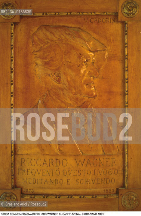 Nome: .RICHARD WAGNER.Descrizione: .MUSICA / TARGA COMMEMORATIVA AL CAFFE LAVENA IN PIAZZA SAN MARCO.Credit: ©Graziano Arici/Rosebud2 Costo: ..Nazione: .ITALIA.Cittˆ: ..Data: .199O..