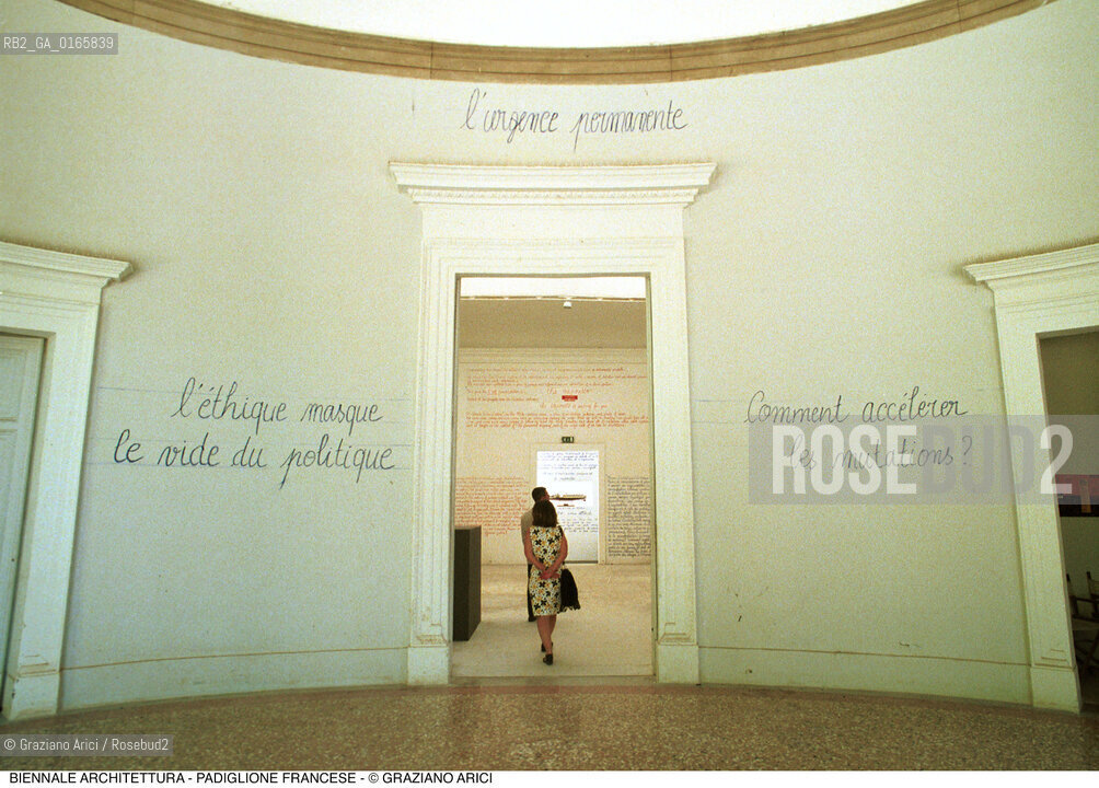 Caption: Nome: .7¡ BIENNALE ARCHITETTURA 2000 - CITTA: LESS AESTHETICS, MORE ETHICS .Descrizione: .PADIGLIONE FRANCESE.Credit: ©Graziano Arici/Rosebud2 .Nazione: ..Cittˆ: ..Data: .2000