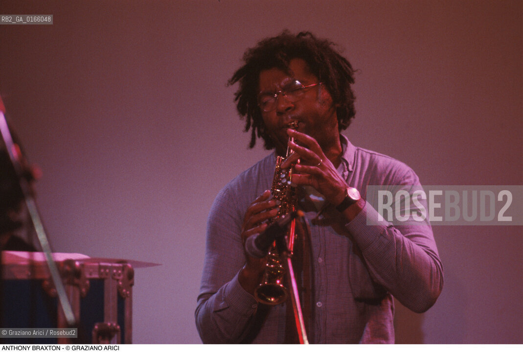 Caption: Nome: .BRAXTON ANTHONY.Descrizione: .MUSICA JAZZ SASSOFONISTA POLISTRUMENTISTA/AL SASSOFONO.Credit: ©Graziano Arici/Rosebud2 / Costo: .A.Nazione: .USA.Cittˆ: ..Data: .1996