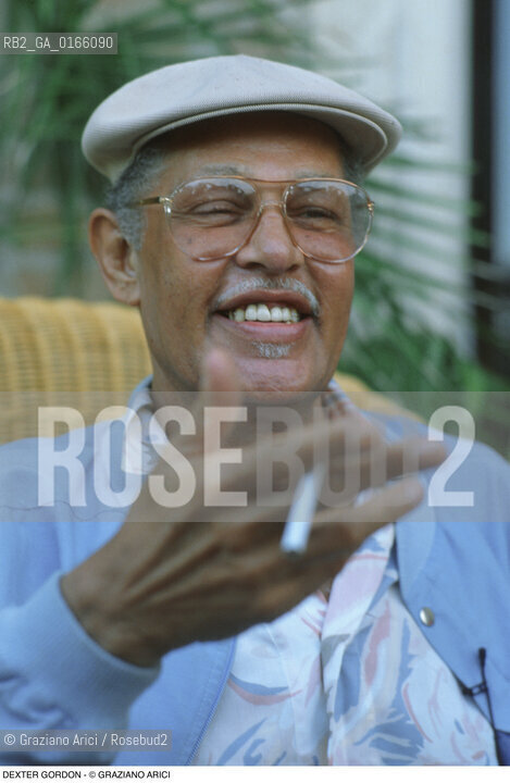 Caption: Nome: .GORDON DEXTER.Descrizione: .MUSICA JAZZ SASSOFONISTA/CON UNA SIGARETTA.Credit: ©Graziano Arici/Rosebud2 / Costo: .A.Nazione: .USA.Cittˆ: ..Data: .1988