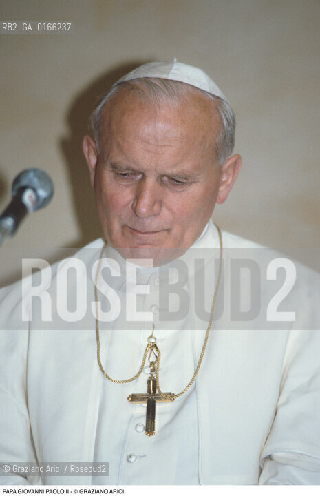 Nome: .PAPA.Descrizione: .RELIGIONE / VISITA DEL SANTO PADRE GIOVANNI PAOLO II KAROL WOJTYLA.Credit: ©Graziano Arici/Rosebud2 / Costo: .A.Nazione: .ITALIA.Cittˆ: ..Data: .17/06/1985