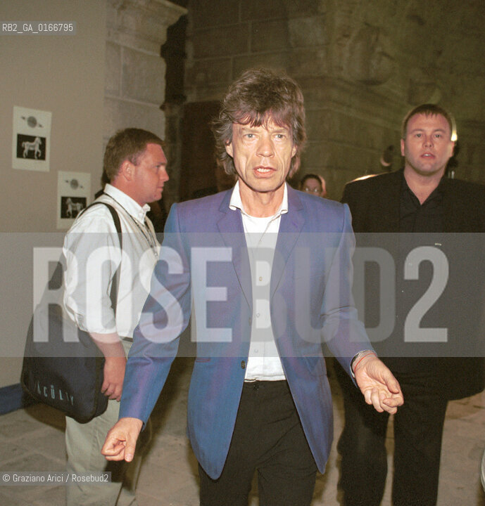 CINEMA 2000 / 57. MOSTRA INTERNAZIONALE DARTE CINEMATOGRAFICA - IL CANTANTE MICK JAGGER (GB) ALLA FESTA PER IL FILM SOUND, DIRETTO DA NICOLOAS ROEG (GB), NELLISOLA DI SANTANDREA / MUSICA ROCK - ©Graziano Arici/Rosebud2 