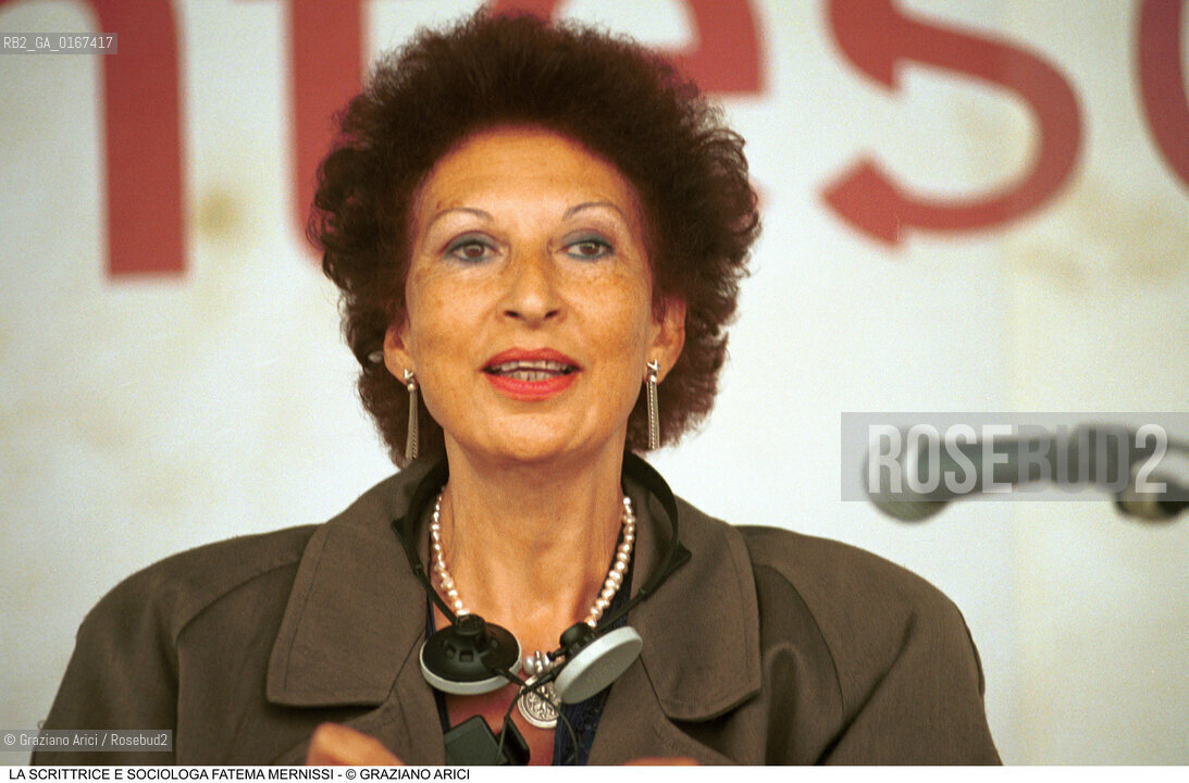 FONDAMENTA 5/8 OTTOBRE 2000: GLOBO CONTESO - LETTERATURA SOCIOLOGIA / LA SCRITTRICE E SOCIOLOGA FATEMA MERNISSI (MAROCCO) - ©Graziano Arici/Rosebud2