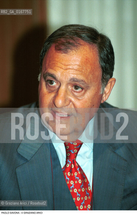 Nome: .PAOLO SAVONA.Descrizione: .PRESIDENTE DEL CONSORZIO VENEZIA NUOVA E DELLIMPREGILO.Credit: .Graziano Arici/Rosebud2/.Costo: .A.Nazione: .ITALIA.Cittˆ: ..Data: .2000