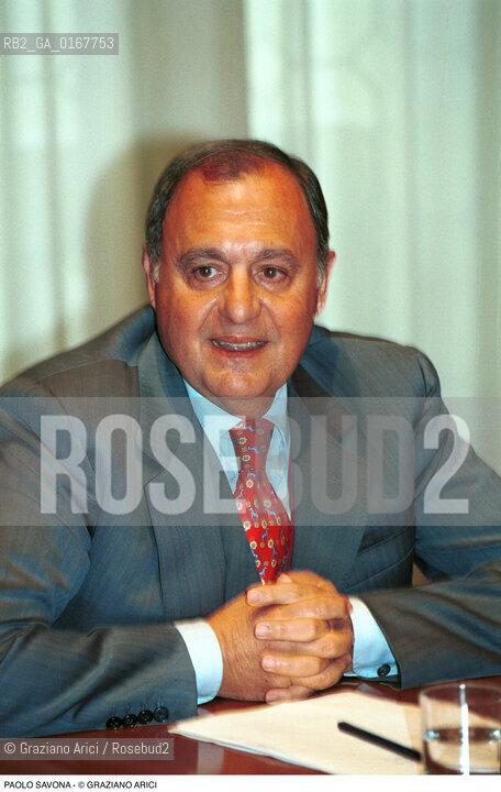 Nome: .PAOLO SAVONA.Descrizione: .PRESIDENTE DEL CONSORZIO VENEZIA NUOVA E DELLIMPREGILO.Credit: .Graziano Arici/Rosebud2/.Costo: .A.Nazione: .ITALIA.Cittˆ: ..Data: .2000