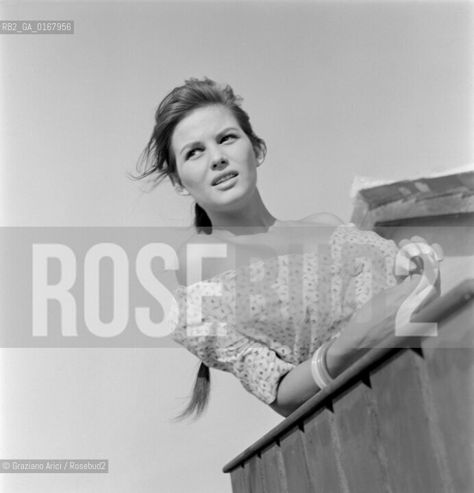 THE ACTRESS CLAUDIA CARDINALE   AT INTERNATIONAL FILM FESTIVAL  IN VENICE - 1958 - © ARCHIVIO Graziano Arici/Rosebud2  / ATTRICE / MOSTRA DEL CINEMA